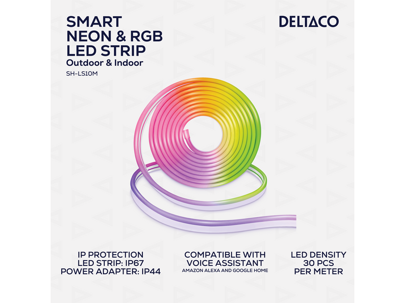 Deltaco Smart-Neon-RGB-LED-Streifen, 5 m