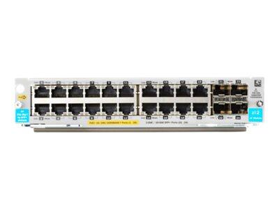 HPE Networking - Erweiterungsmodul - Gigabit Ethernet (PoE+) x 20 +GIGABIT ETHERNET / 10 GIGABIT SFP+ x 4 (J9990A)
