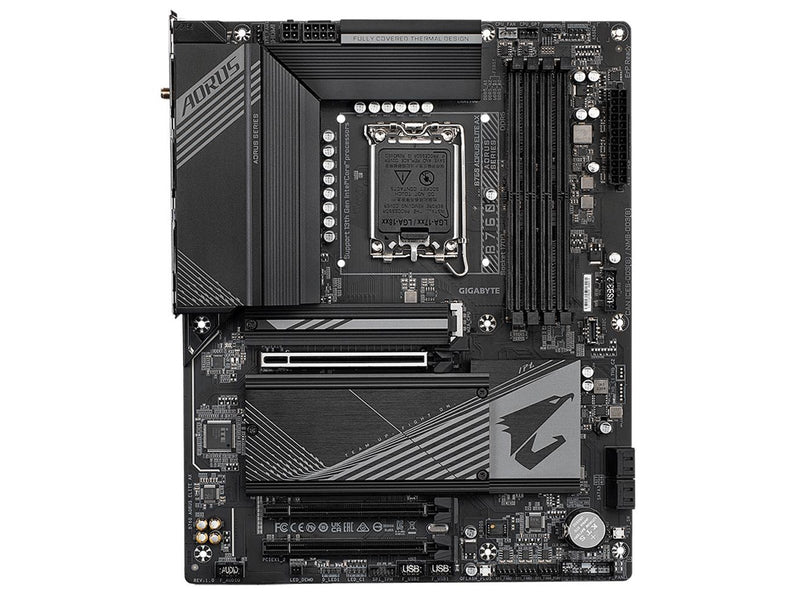 GIGABYTE B760 AORUS ELITE AX Mainboard - Intel B760 - Intel LGA1700 socket - DDR5 RAM - ATX