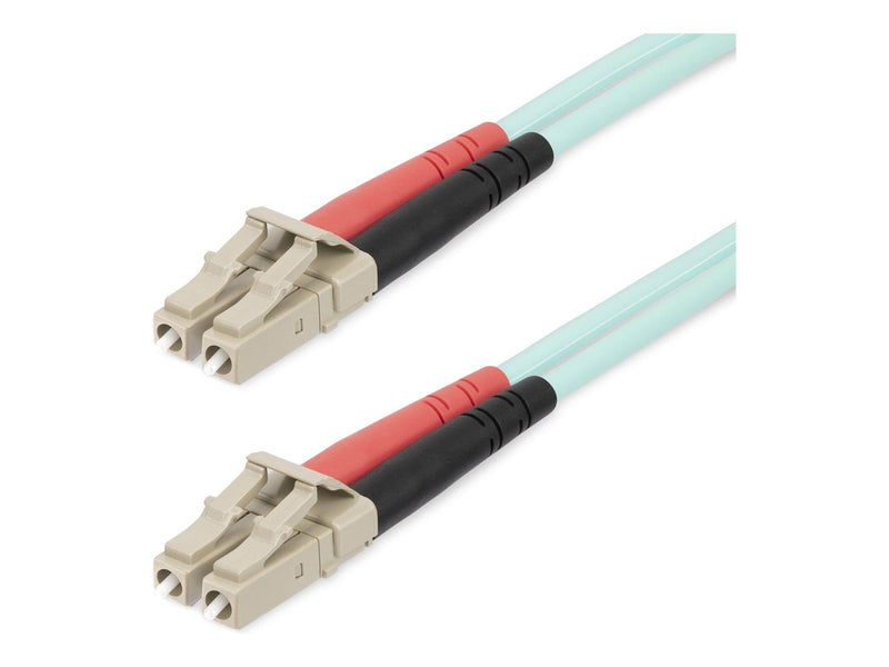 StarTech.com 25m (82ft) LC/UPC to LC/UPC OM4 Multimode Fiber Optic Cable - patch cable - 25 m - aqua - Blau - 25 meter
