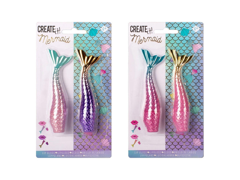 Canenco Create It! Mermaid Lip Gloss/Beauty Bath Bomb Rainbow Assorted