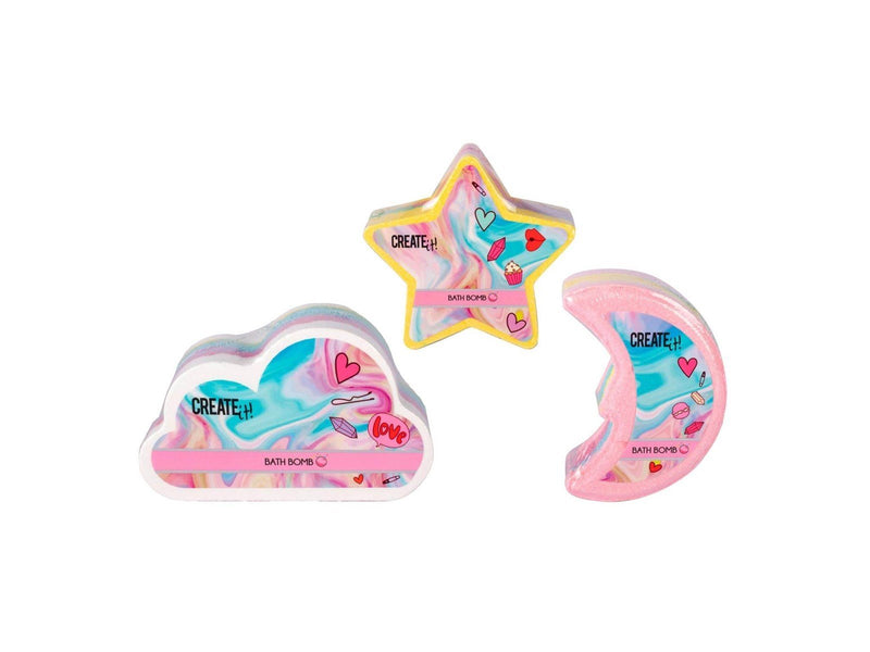 Canenco Create It! Mermaid Lip Gloss/Beauty Bath Bomb Rainbow Assorted
