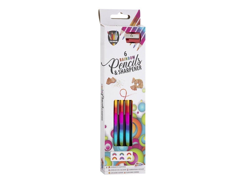 Grafix Pencils with Sharpener Rainbow