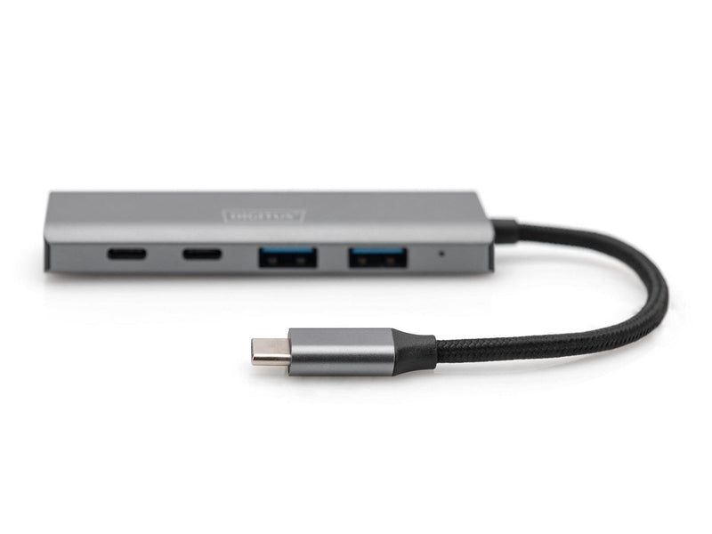 DIGITUS USB-C to 4 x USB-C Hub USB-Hubs - 4 - Grau