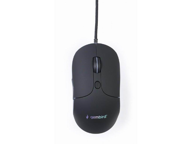 Gembird Illuminated large size wired mouse - Maus (Schwarz)