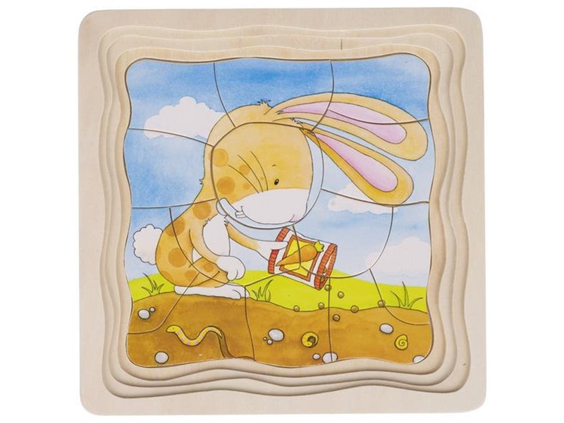 Goki Wooden Layer Puzzle - Vegetable Garden 53pcs. Holz