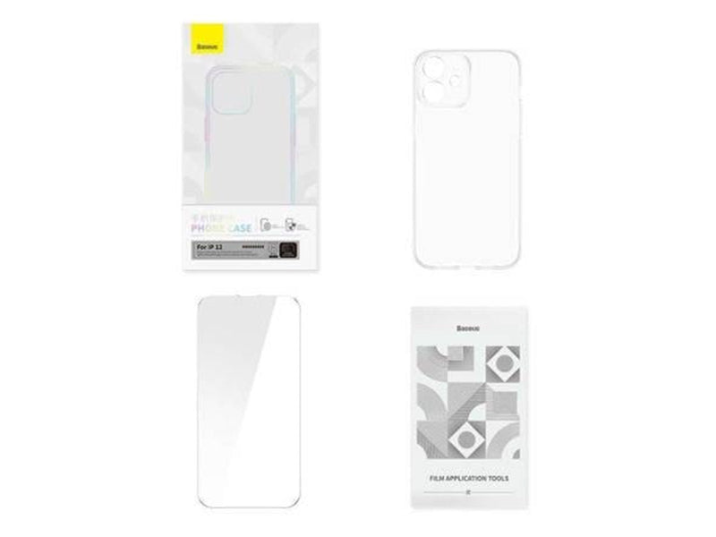 Baseus Transparent Case and Tempered Glass set  Corning for iPhone 12