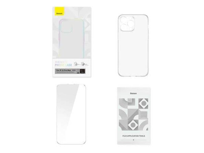 Baseus Transparent Case and Tempered Glass set  Corning for iPhone 12 Pro Max