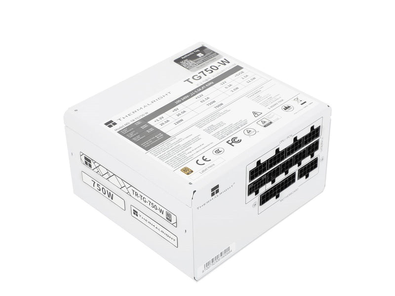 Thermalright TG (Modular) Weiß mit RGB LED-Beleuchtung - Netzteile - 750 Watt - 120 mm - ATX 3.0 - 80 Plus Gold zertifiziert