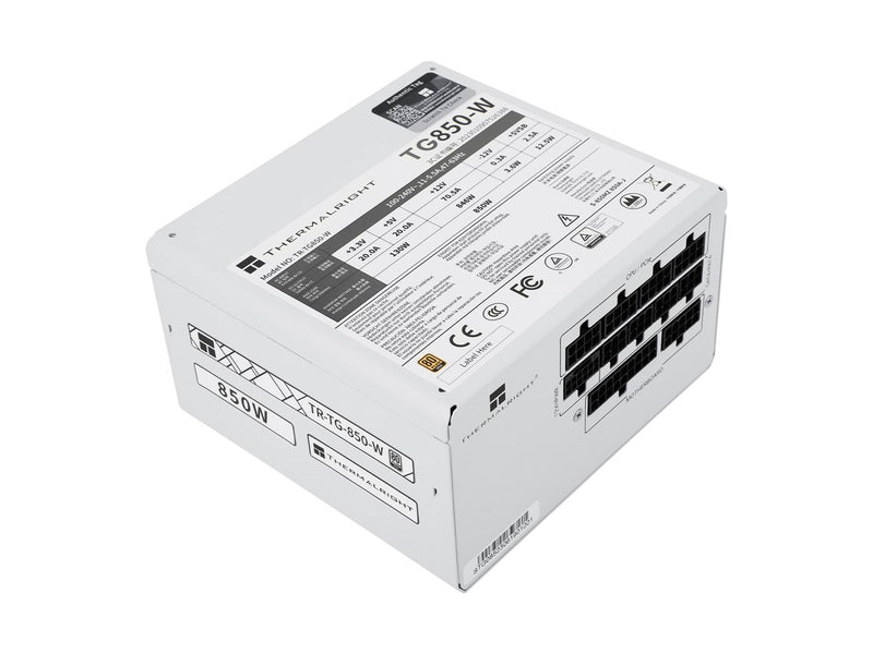 Thermalright TG (Modular) Weiß mit RGB LED-Beleuchtung - Netzteile - 850 Watt - 120 mm - ATX 3.0 - 80 Plus Gold zertifiziert