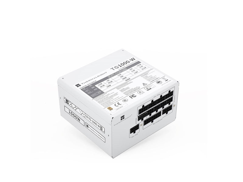 Thermalright TG (Modular) Weiß mit RGB LED-Beleuchtung - Netzteile - 1000 Watt - 120 mm - ATX 3.0 - 80 Plus Gold zertifiziert