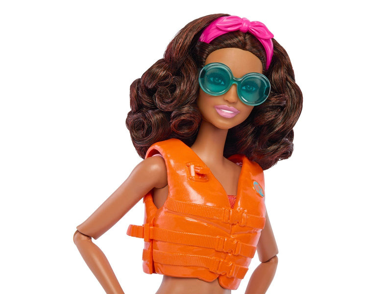 Barbie Doll With Surfboard And Puppy 30cm