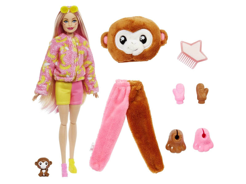 Barbie Cutie Reveal Jungle Series Monkey Doll 30cm