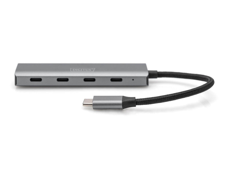 DIGITUS 4-Port USB-C Hub USB-Hubs - 4 - Grau