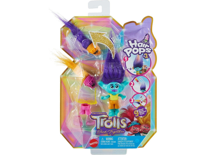 Mattel Dreamworks Trolls Band Together Hair Pops Branch Small Doll & Accessories