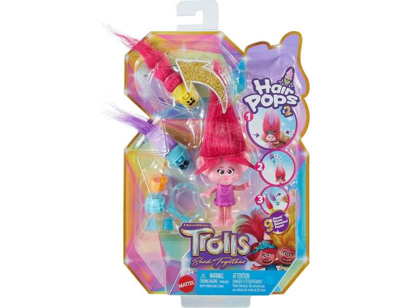 Mattel Dreamworks Trolls Band Together Hair Pops Poppy Small Doll & Accessories