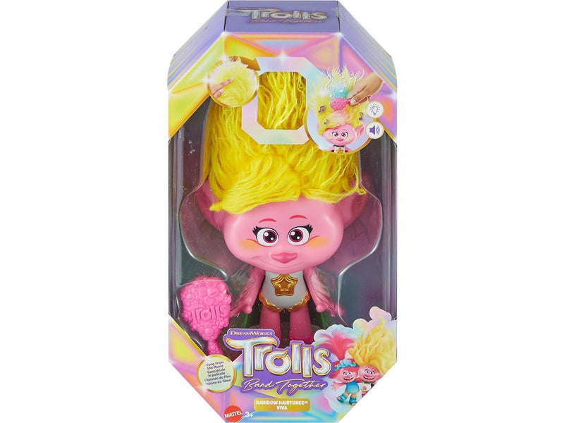 Mattel Dreamworks Trolls Band Together Rainbow Hairtunes Viva Doll 30cm