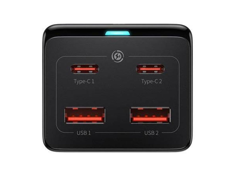 Baseus GaN3 Pro wall charger / powerstrip 2xUSB + 2xUSB-C + AC 100W (black) USB-Hubs - 5 - Schwarz