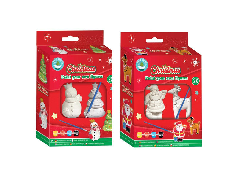 Grafix Paint your own Christmas figures set of 2 pieces