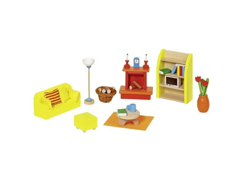 Goki Dollhouse Furniture Living Room 24dlg.