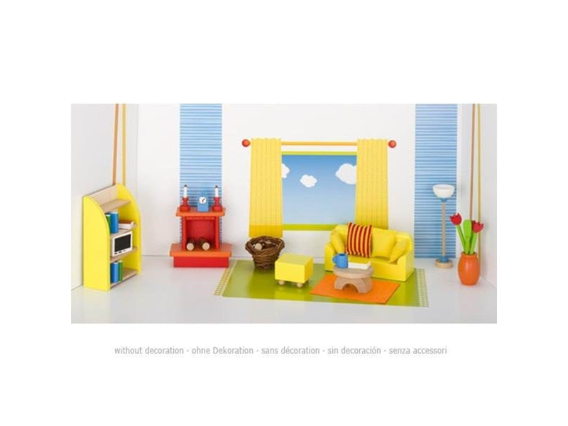 Goki Dollhouse Furniture Living Room 24dlg.