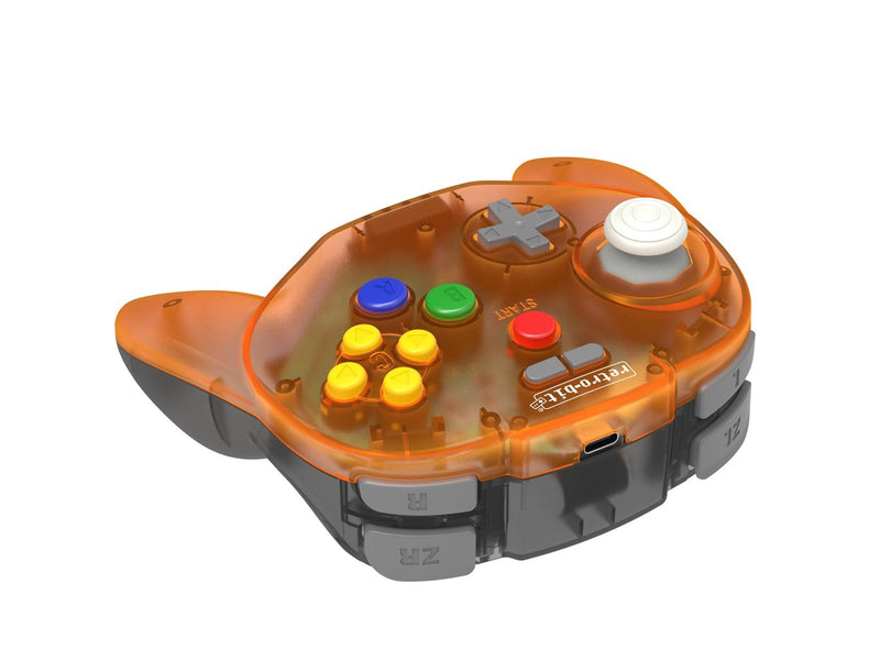 Retro-Bit Tribute 64 Wireless (Orange Hawk) - Wireless Controller - Nintendo 64