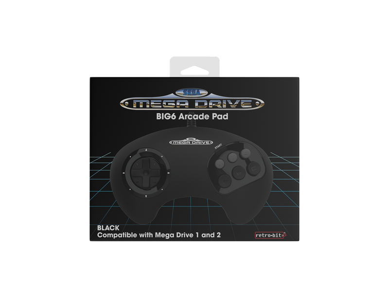 Retro-Bit BIG6 Sega Mega Drive - Wired Controller - Sega Mega Drive