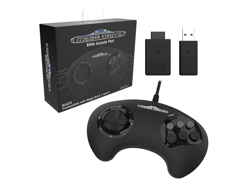 Retro-Bit BIG6 Sega Mega Drive - Wired Controller - Sega Mega Drive