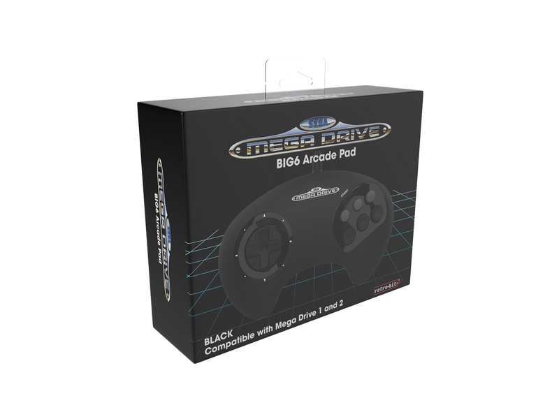 Retro-Bit BIG6 Sega Mega Drive - Wired Controller - Sega Mega Drive