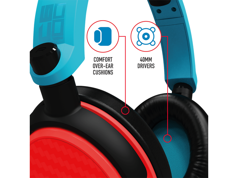 STEALTH C6-100 Gaming Headset (Multi Format) - Neon Blue/Red