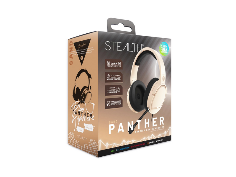 STEALTH PANTHER Premium Gaming Headset (Multi Format) Sand
