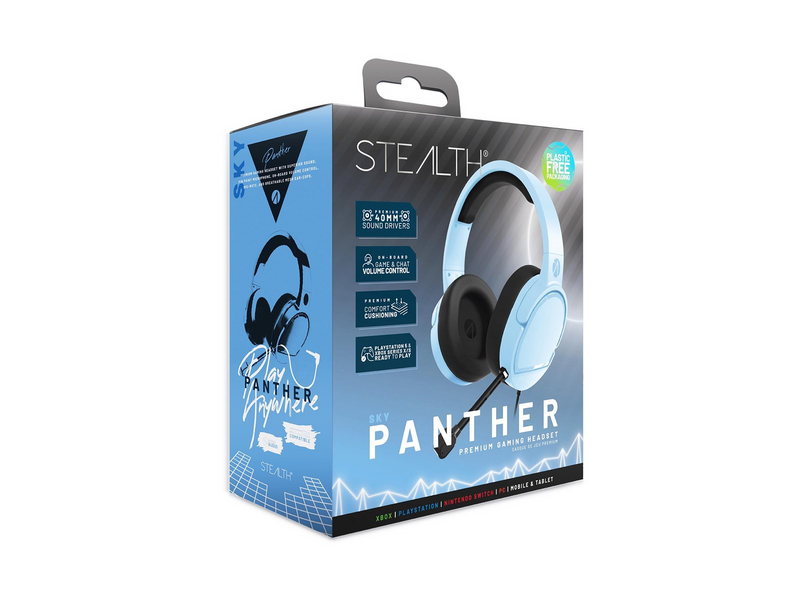 STEALTH PANTHER Premium Gaming Headset (Multi Format) Sky
