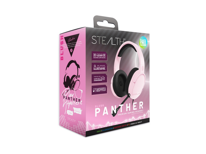 STEALTH PANTHER Premium Gaming Headset (Multi Format) Blush