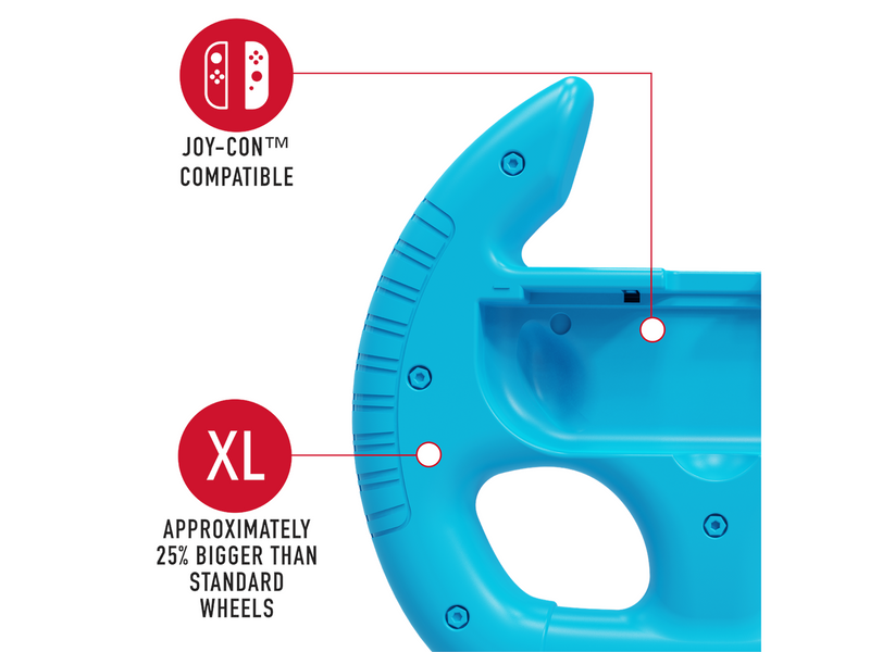 STEALTH Joy-Con Racing Wheels for Nintendo Switch Twin Pack Red/Blue - Miscellaneous Wheel - Nintendo Switch