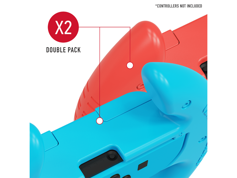 STEALTH Joy-Con Racing Wheels for Nintendo Switch Twin Pack Red/Blue - Miscellaneous Wheel - Nintendo Switch