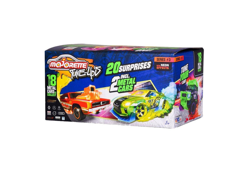 Majorette Tune Up's 3 Race Cars 20 Surprises Set of 2