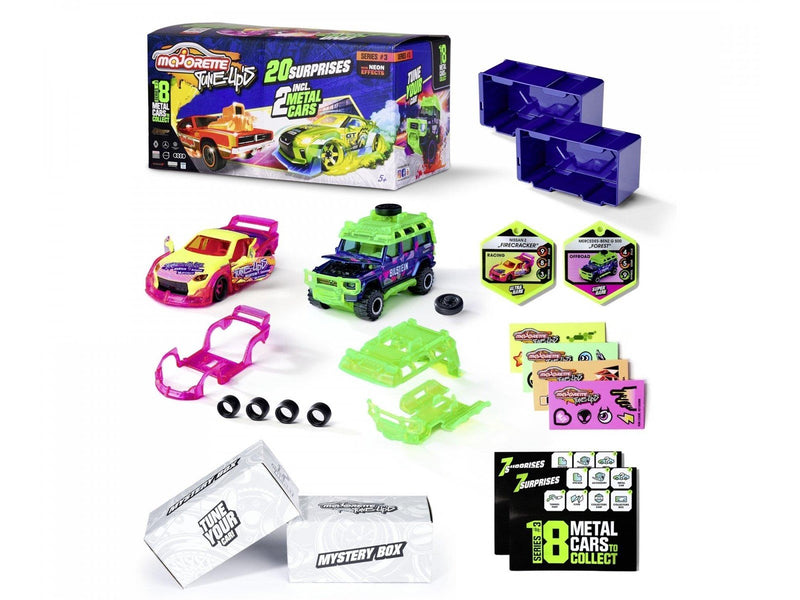 Majorette Tune Up's 3 Race Cars 20 Surprises Set of 2