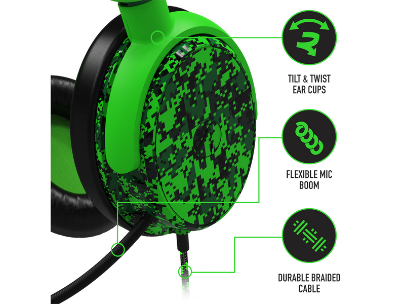 STEALTH C6-100 Gaming Headset (Multi Format) - Digital Green