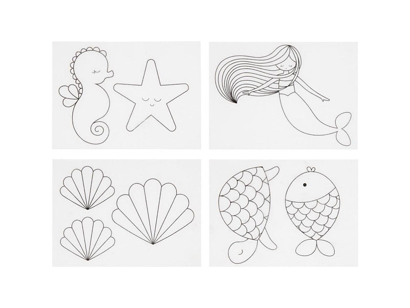 Creativ Company Sheets of Shrink Film with Mermaid Motifs 4 pcs.