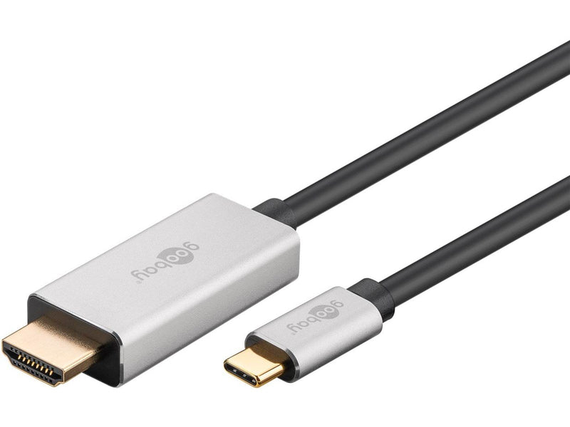 Pro HDMI - USB Typ C - Display Kabel - 2m - Grau
