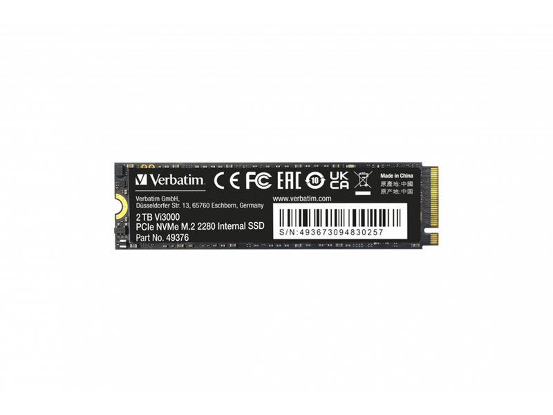 Verbatim Vi3000 SSD - 2TB - PCIe 3.0 - M.2 2280