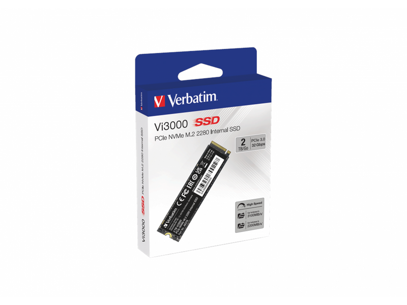 Verbatim Vi3000 SSD - 2TB - PCIe 3.0 - M.2 2280