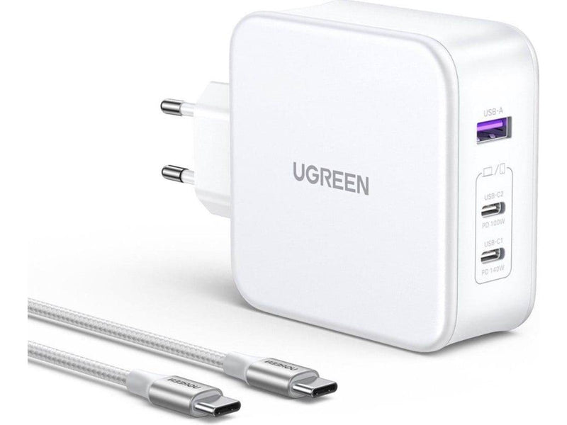 UGREEN Nexode GaN 140W Triple USB Charger - White