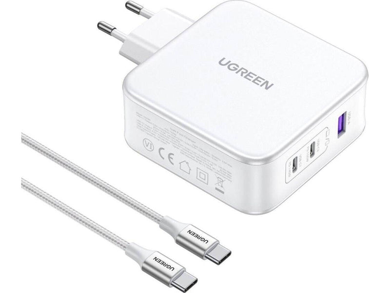 UGREEN Nexode GaN 140W Triple USB Charger - White