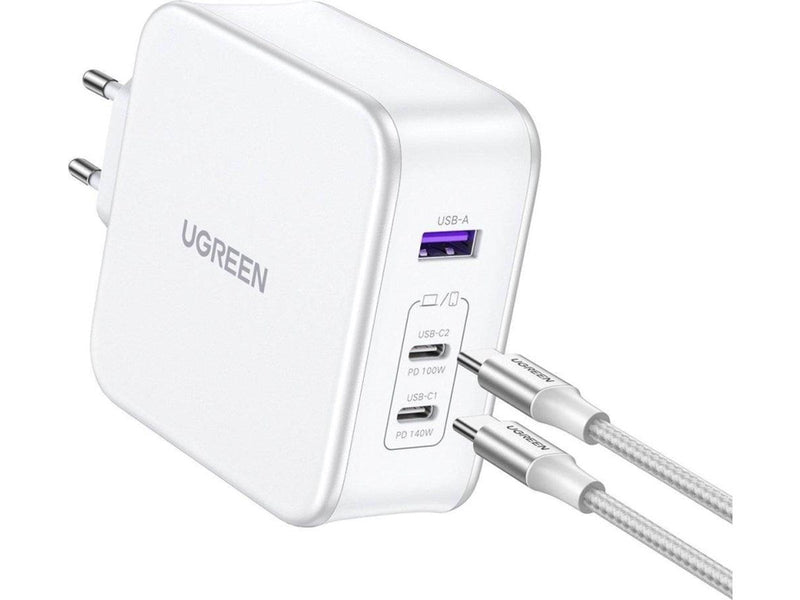 UGREEN Nexode GaN 140W Triple USB Charger - White