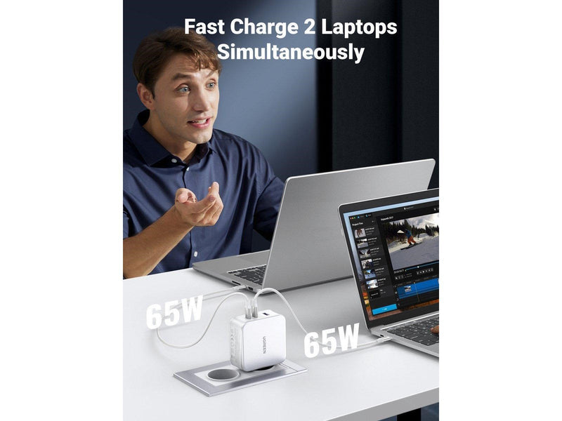 UGREEN Nexode GaN 140W Triple USB Charger - White