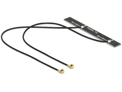 DeLOCK Dualband WLAN WiFi 6 Doppelantenne mit MHF I Stecker