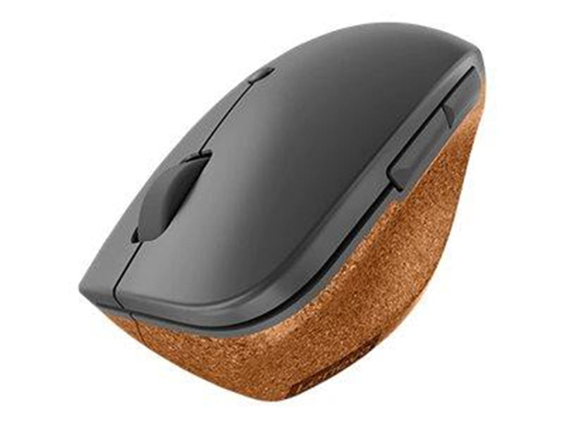 Lenovo Go - mouse - 2.4 GHz - grey cork - Maus (Braun)