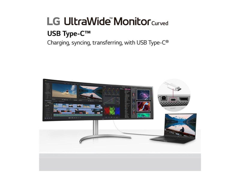 49" LG UltraWide 49WQ95C-W - 5120x1440 - 144Hz - Nano IPS - 90W USB HUB - KVM Switch