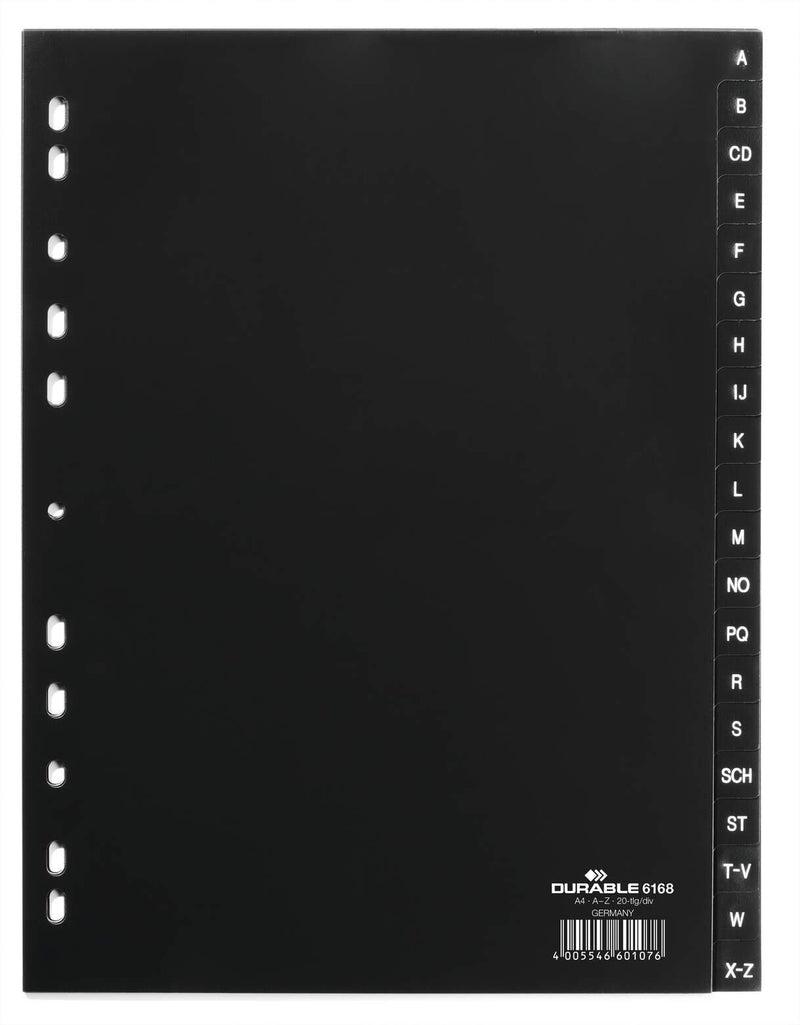 DURABLE Register A4 A-Z geprägt PP - 20-tlg.